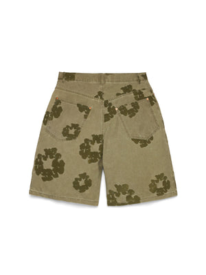 Denim Tears Cotton Wreath Flocked Short Khaki