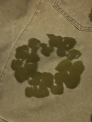 Denim Tears Cotton Wreath Flocked Short Khaki