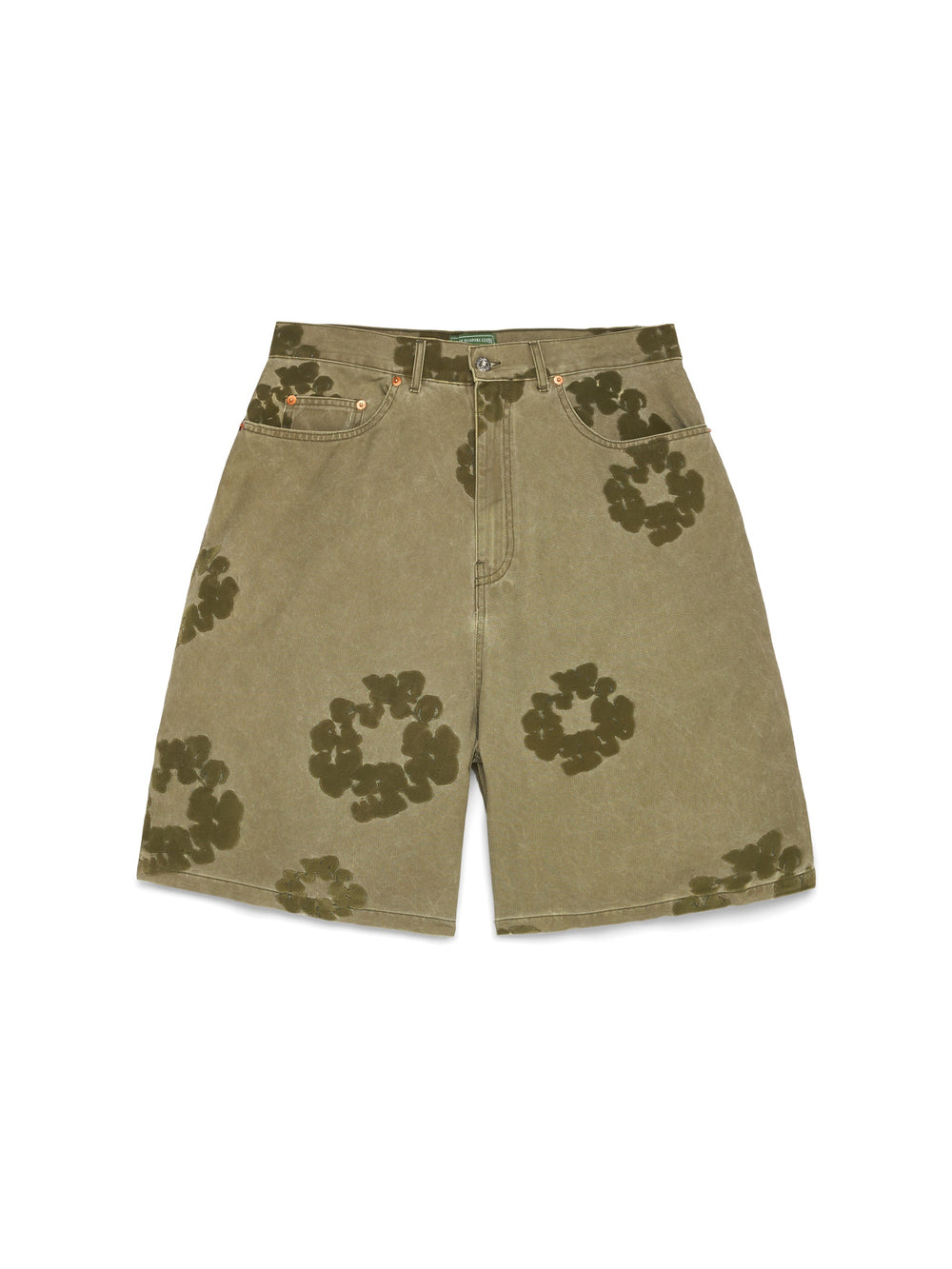 Denim Tears Cotton Wreath Flocked Short Khaki