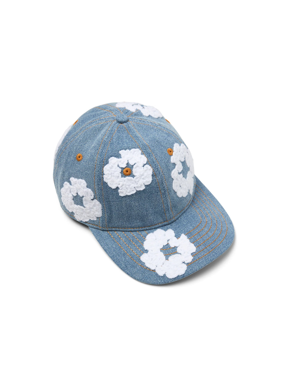 Denim Tears Cotton Wreath Raw Denim Cap Light Wash
