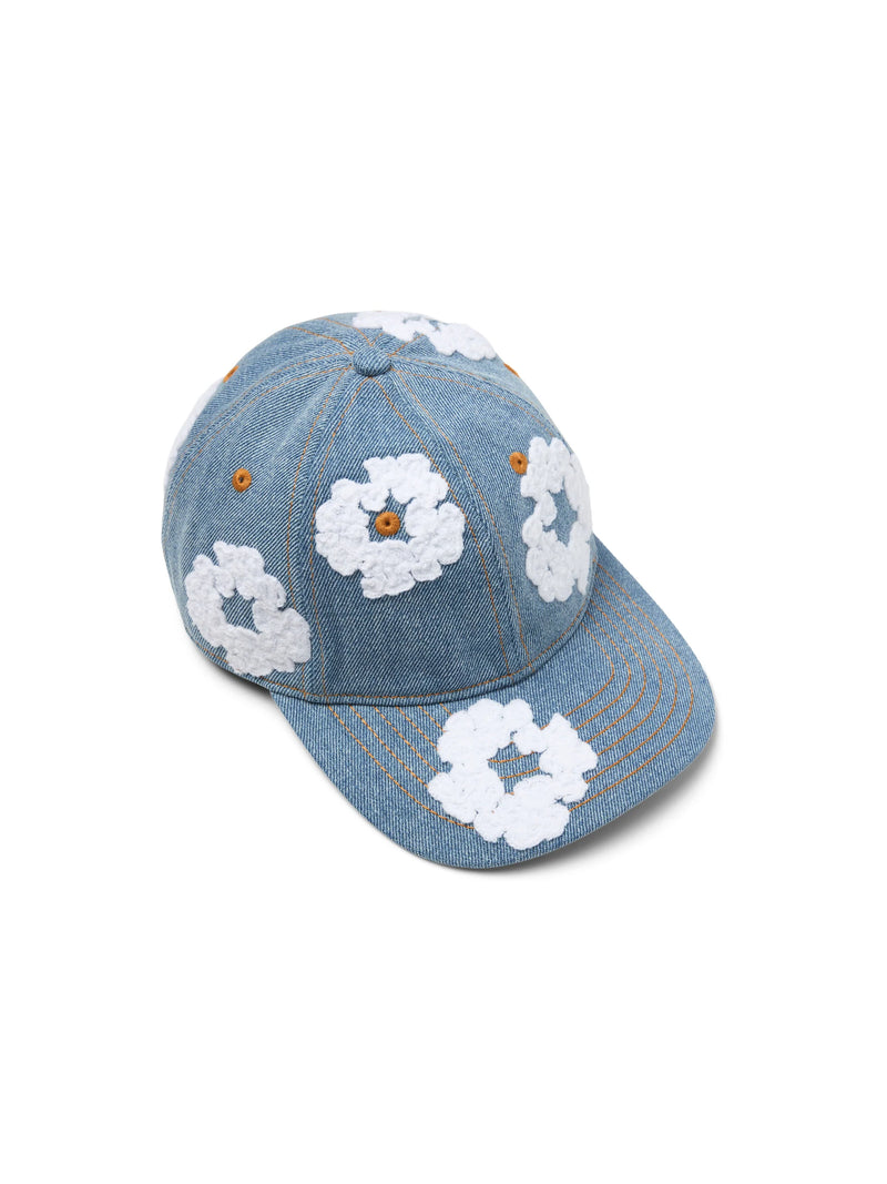 Denim Tears Cotton Wreath Raw Denim Cap Light Wash