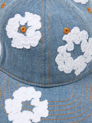 Denim Tears Cotton Wreath Raw Denim Cap Light Wash