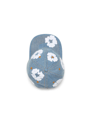 Denim Tears Cotton Wreath Raw Denim Cap Light Wash