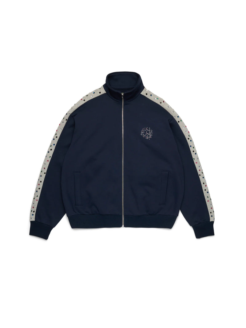 Denim Tears Denim U Rhinestone Fleece Track Jacket Navy