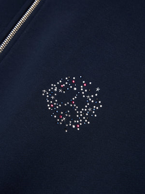 Denim Tears Denim U Rhinestone Fleece Track Jacket Navy