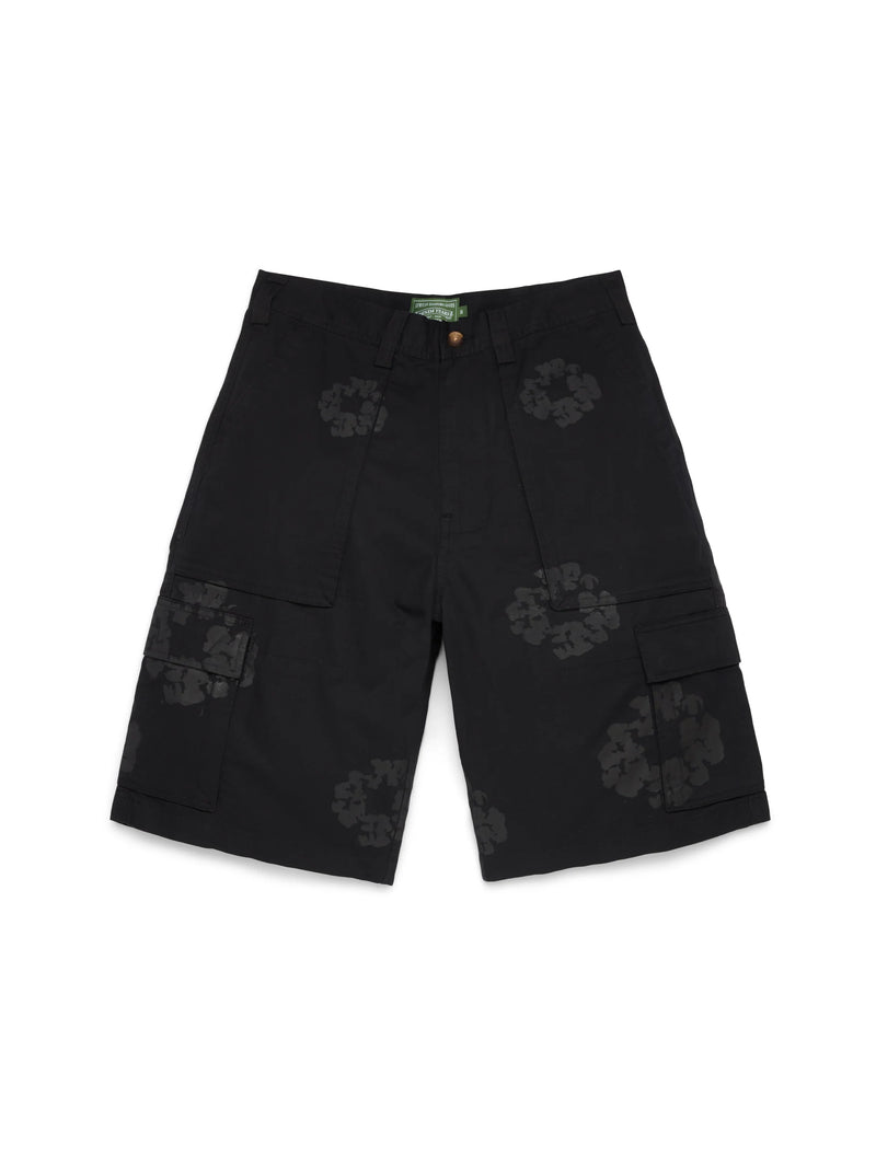 Denim Tears Mono Wreath Cargo Short Black